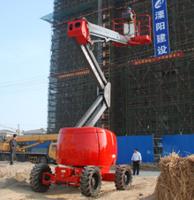 曲臂自行走高空作业车运用案例